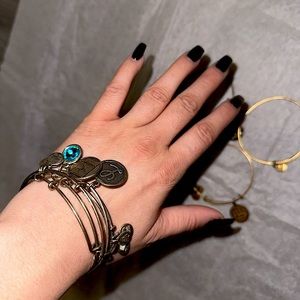 Alex and Ani bracelets. Gold and Silver